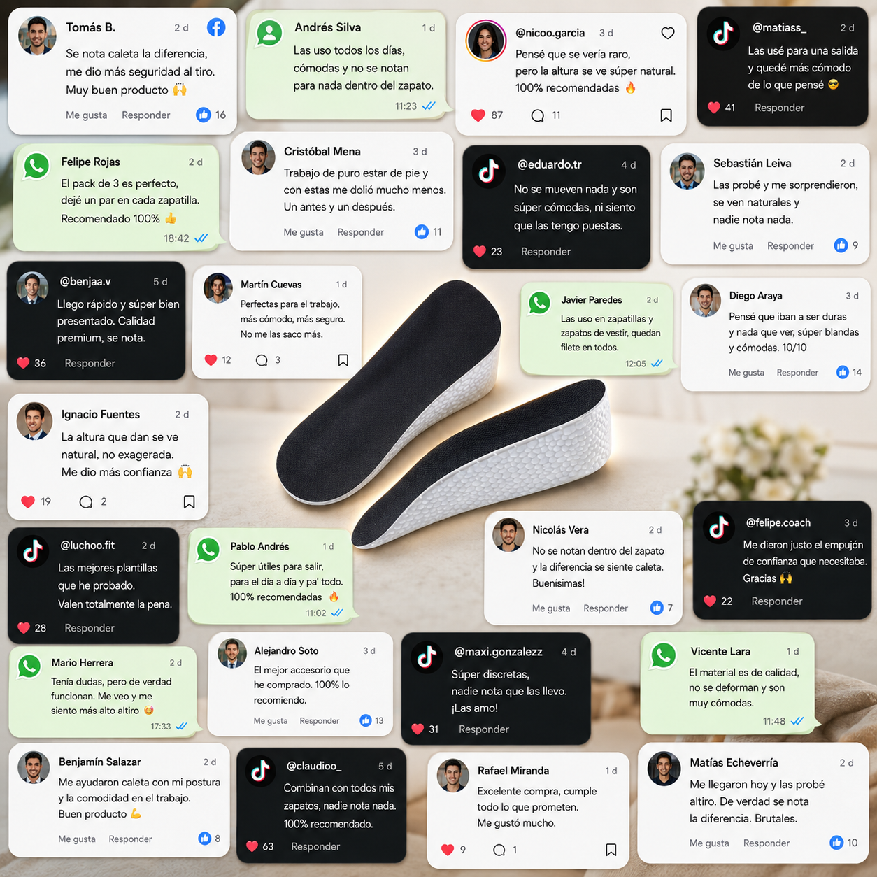 HighPads 2.0™ - La altura se nota. Las plantillas no.